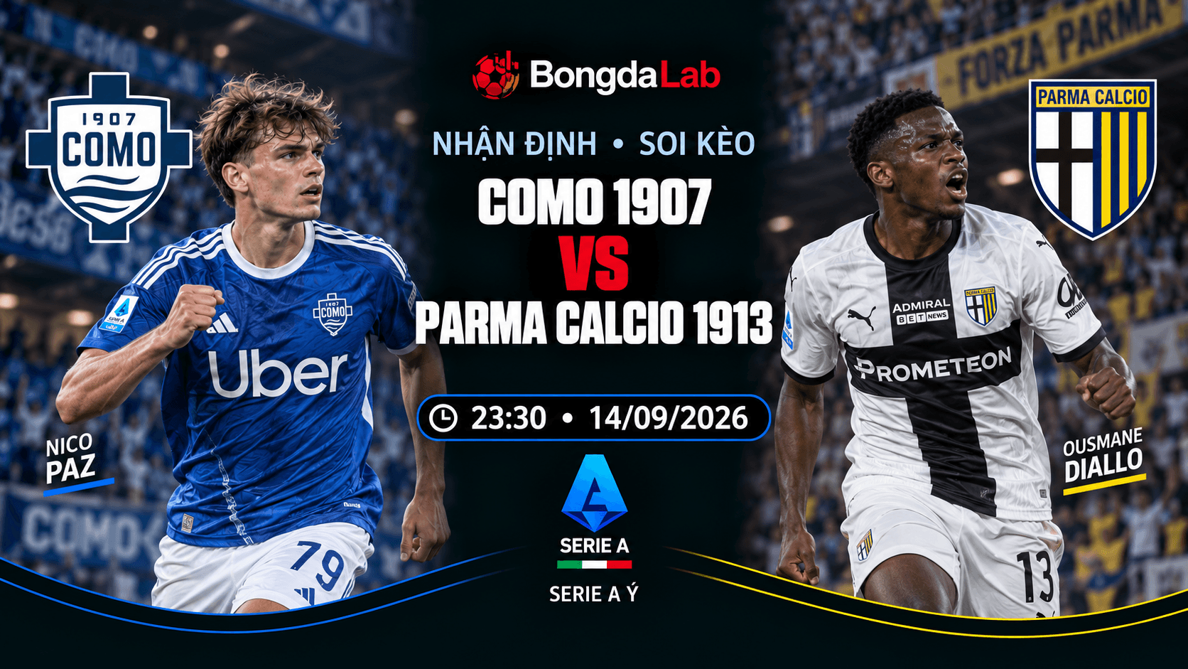 Nhận định, soi kèo VĐQG Ý: Como vs Parma, 23:30 ngày 14/09/2026