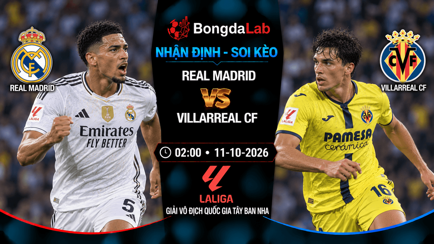 Nhận định soi kèo Real Madrid vs Villarreal CF vòng 8 La Liga 2026/27