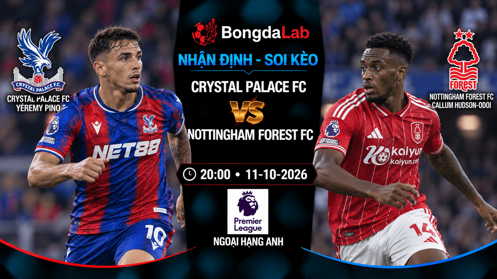 Nhận định soi kèo Crystal Palace FC vs Nottingham Forest FC vòng 6 Ngoại Hạng Anh 2026/27