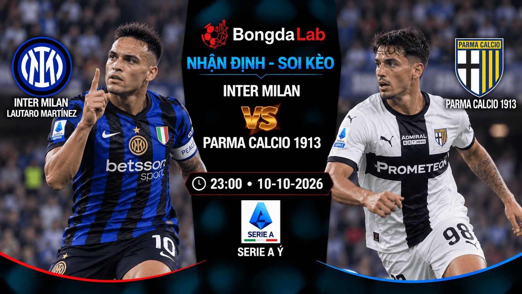 Nhận định soi kèo Inter Milan vs Parma Calcio 1913 vòng 6 Serie A 2026/27