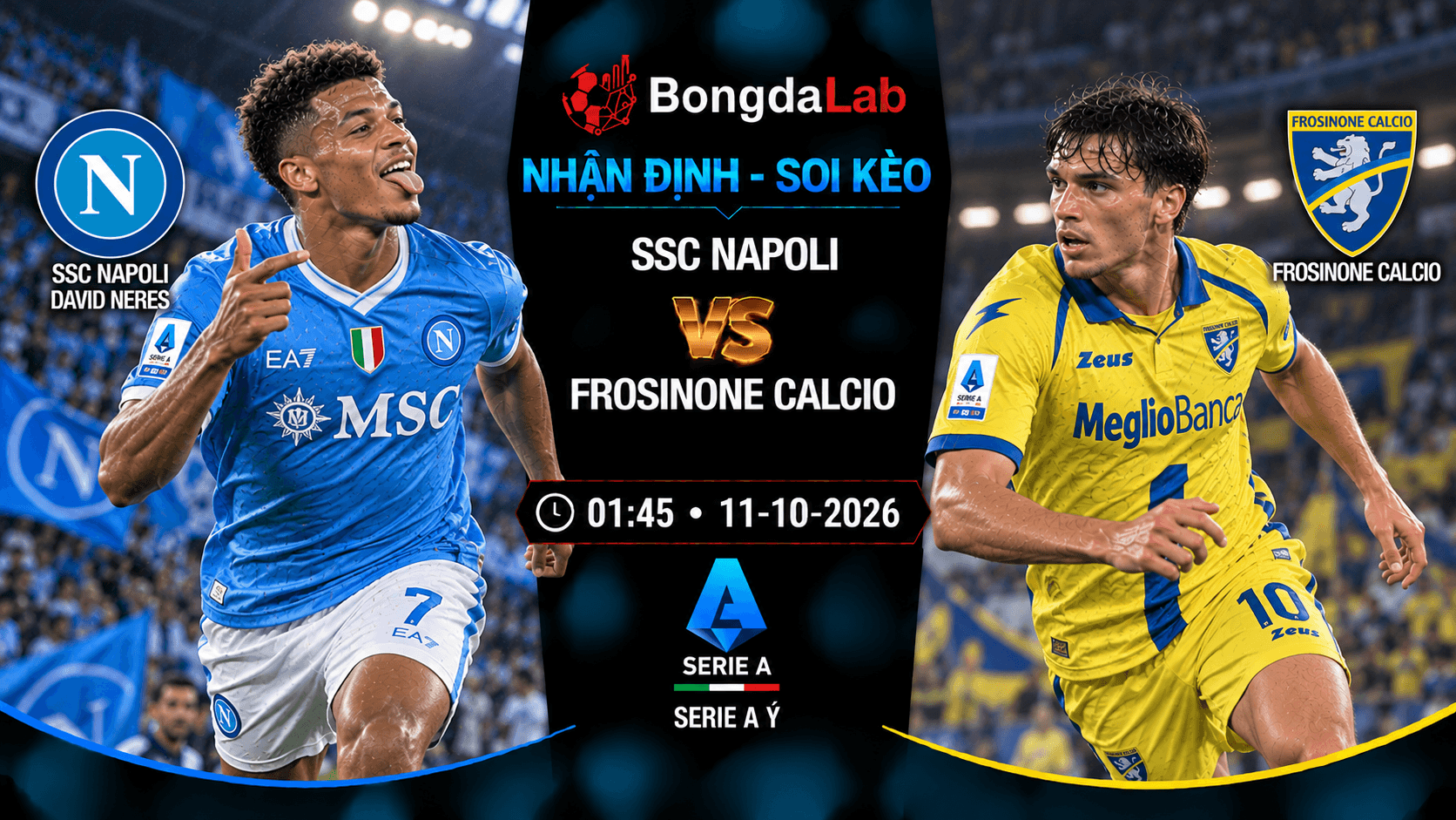 Nhận định soi kèo SSC Napoli vs Frosinone Calcio vòng 6 Serie A 2026/27