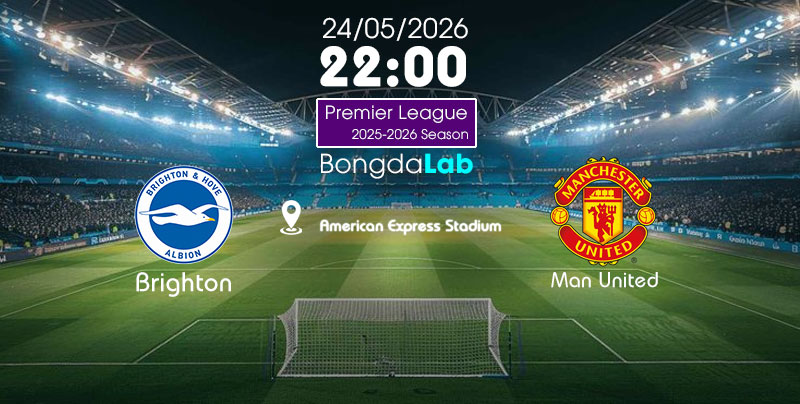 Nhận định, Soi kèo Brighton & Hove Albion vs Manchester United , 22h ngày 24/05/2026