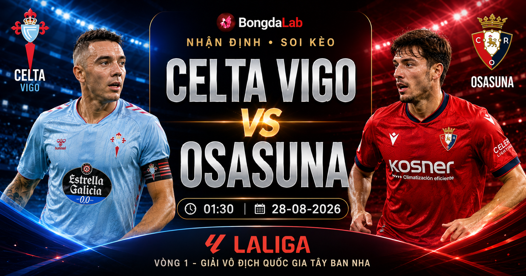 Nhận định, soi kèo Celta Vigo vs Osasuna 01h30 ngày 28/08/2026