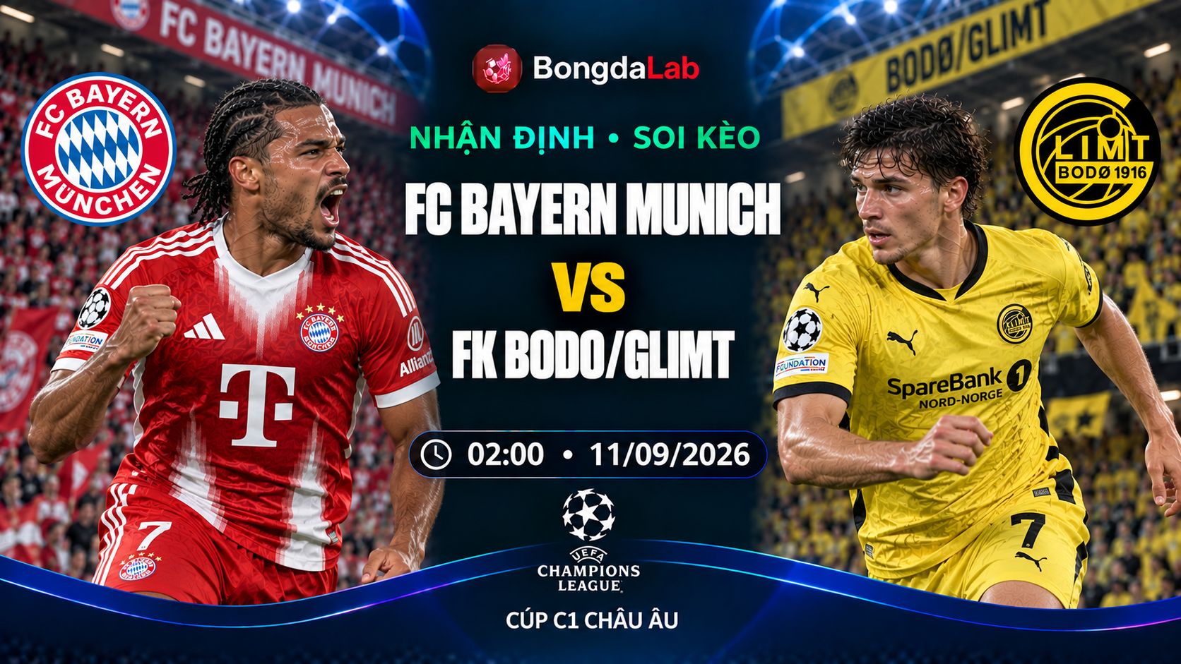 Nhận định soi kèo Bayern Munchen vs Bodo/Glimt 02h00 ngày 11/09/2026