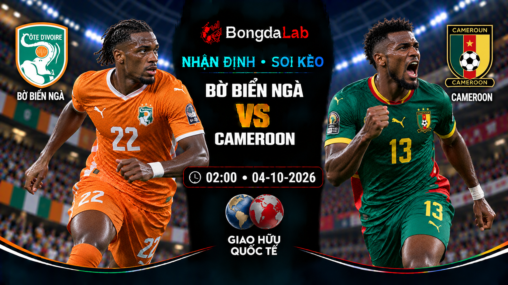 Nhận định, soi kèo Ivory Coast vs Cameroon, 02:00 ngày 04/10/2026
