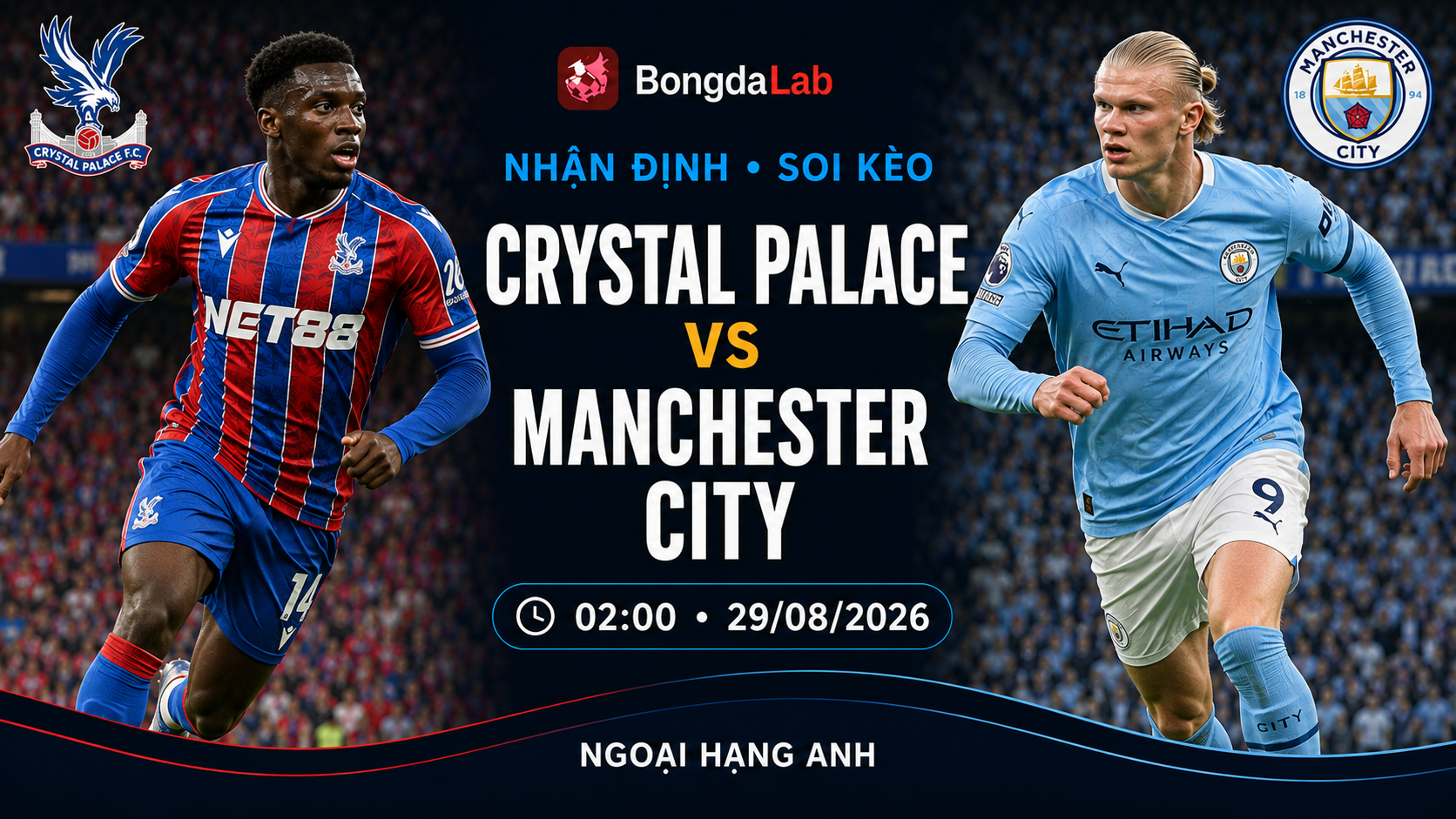 Nhận định, soi kèo Crystal Palace vs Manchester City 02h00 ngày 29/08/2026