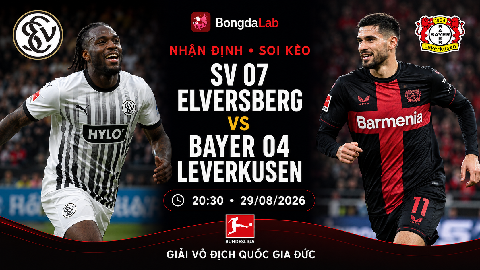 Nhận định, soi kèo SV Elversberg vs Bayer Leverkusen 20h30 ngày 29/08/2026