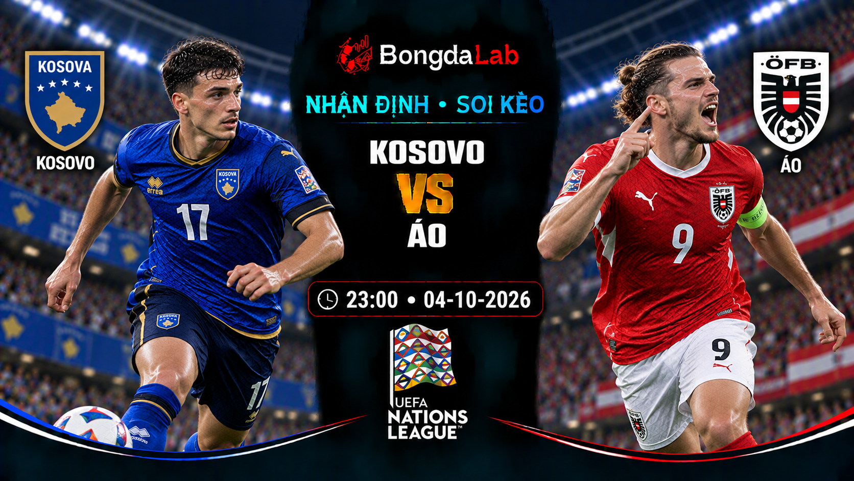 Nhận định, soi kèo Kosovo vs Austria, 23:00 ngày 04/10/2026