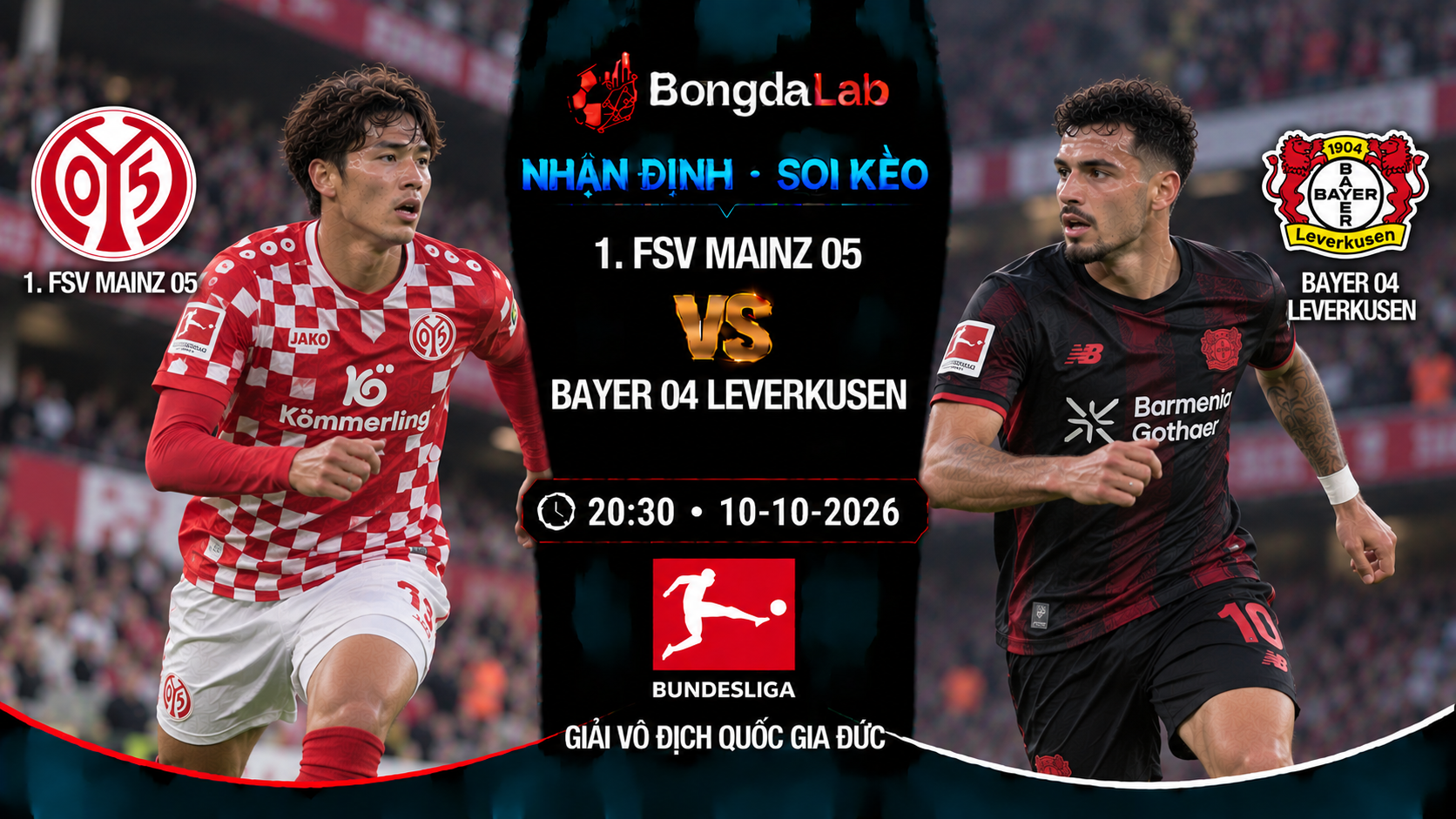 Nhận định soi kèo Mainz vs Bayer Leverkusen 20:30 ngày 10/10/2026
