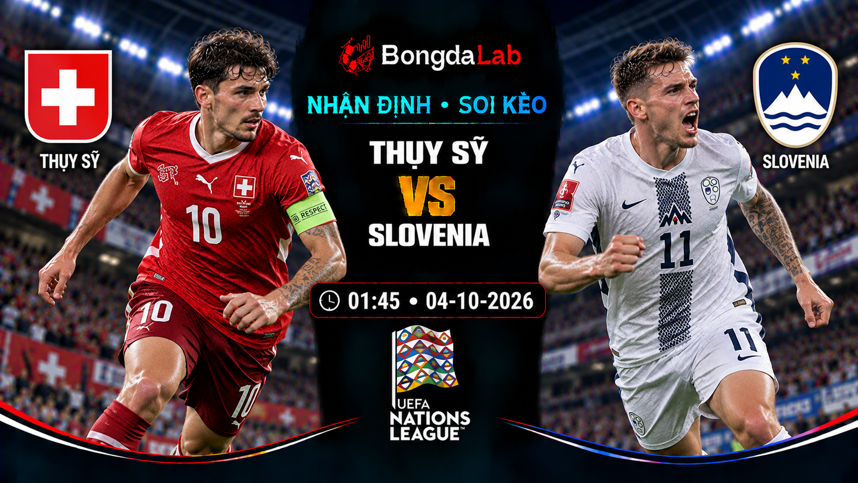 Nhận định soi kèo Switzerland vs Slovenia 01:45 ngày 04/10/2026