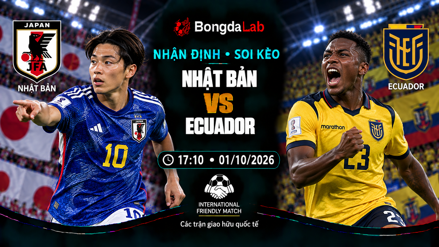 Nhận định soi kèo Nhật Bản vs Ecuador 17:10 ngày 01/10/2026