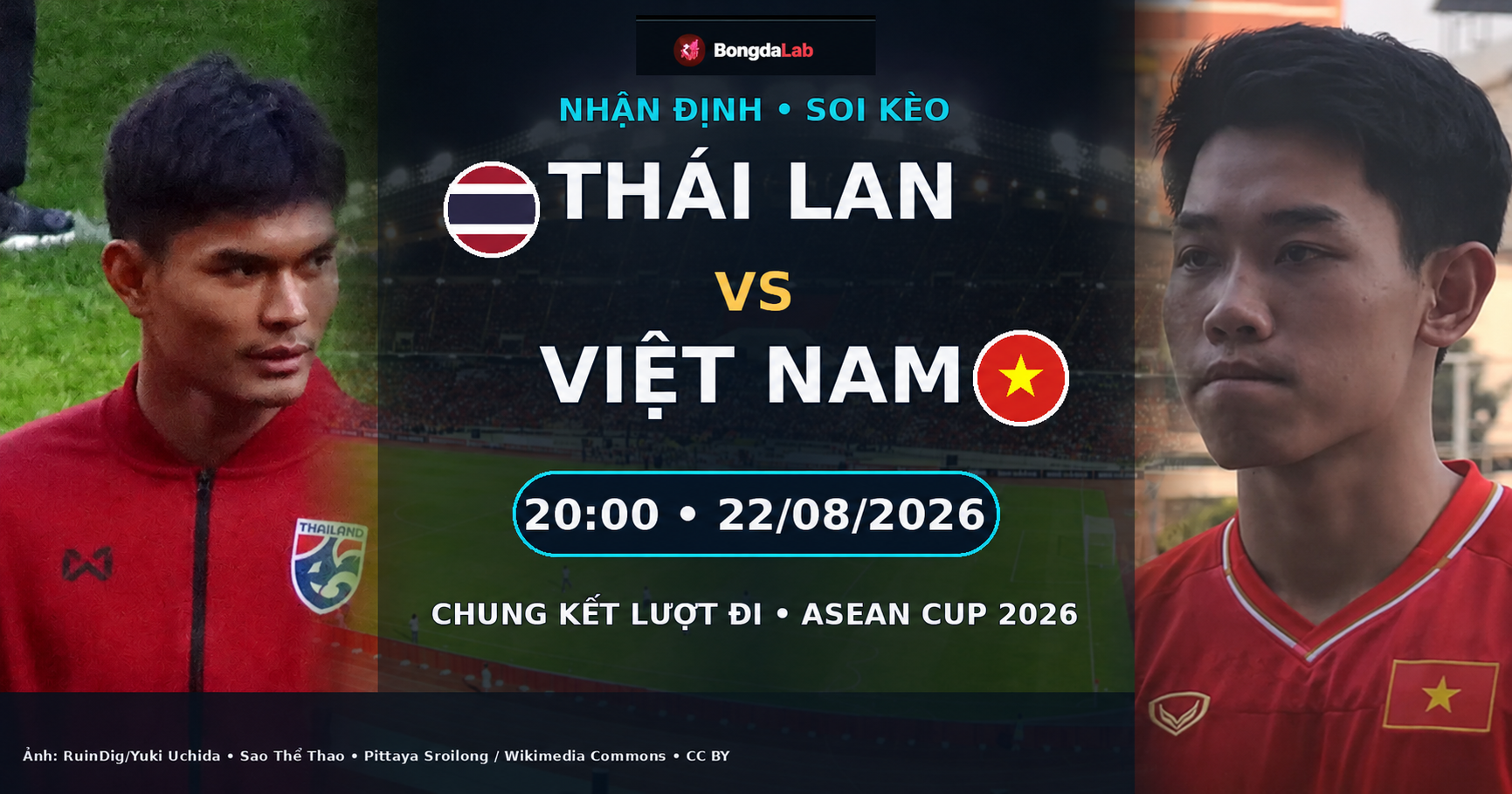 Nhận định, soi kèo Thái Lan vs Việt Nam 20h00 ngày 22/8/2026